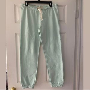 Turquoise cotton sweatpants